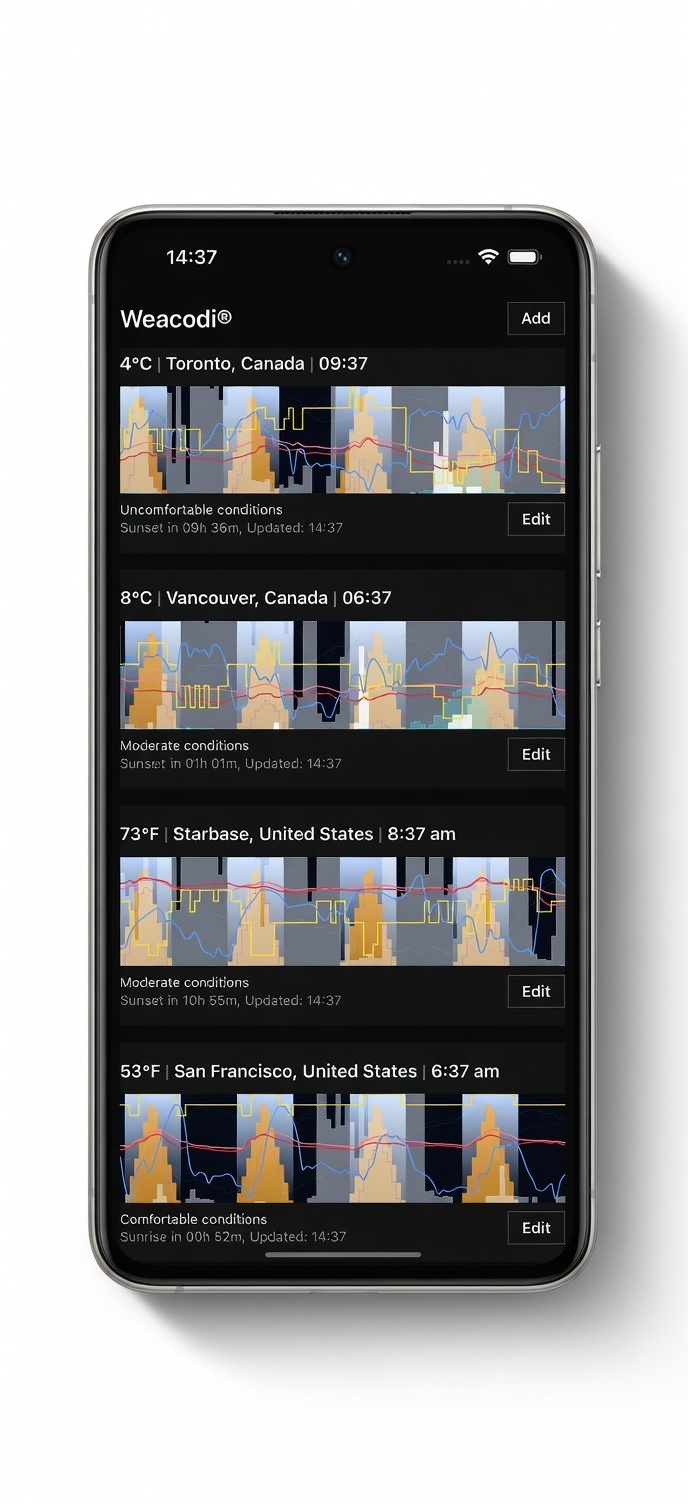 Weacodi Android app preview