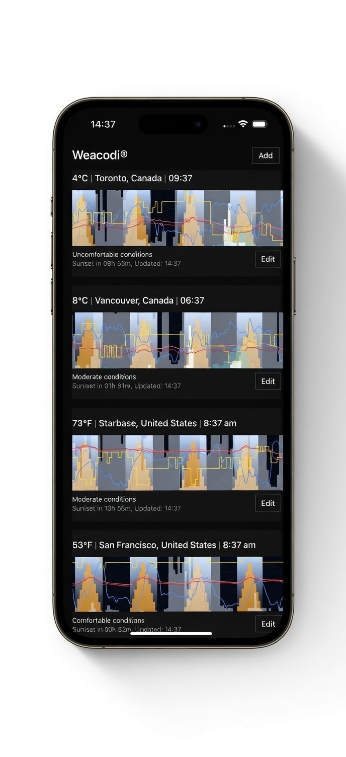 Weacodi iPhone app preview